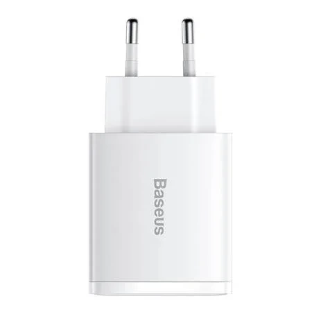 2x USB-A + USB-C Baseus Compact Quick Charger 30W - white