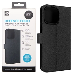 Flip case for Apple iPhone 15 Pro Max Zagg Defence Folio - black
