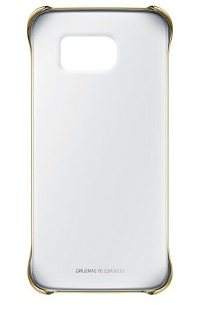 Samsung Galaxy S6 edge Clear Cover phone case - transparent with gold frame