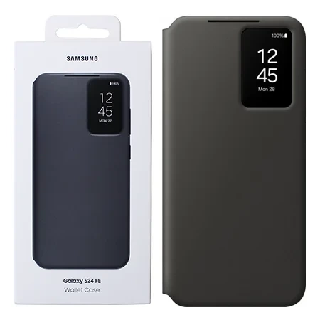 Samsung Galaxy S24 FE View Wallet Phone Case - black