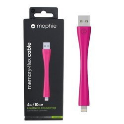 Apple iPhone kabel Mophie Memory-Flex Lightning 8 cm - różowy