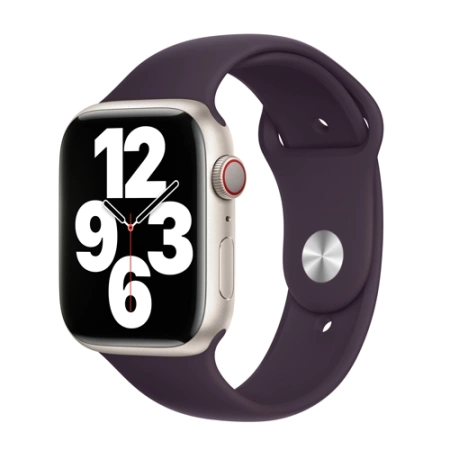 Silikonowy pasek Apple Watch 42/ 44/ 45/ 49 Ultra/ Ultra 2 Sport Band - ciemnofioletowy (Elderberry)