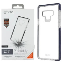 Etui na telefon Samsung Galaxy Note 9 GEAR4 Piccadilly - transparentny z czarną ramką