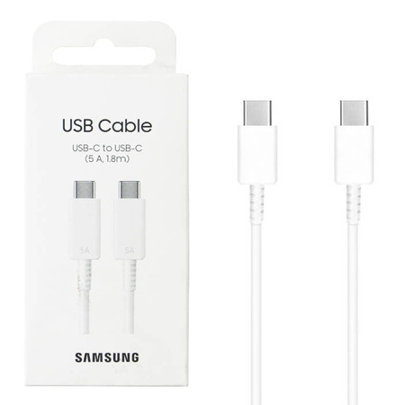 Kabel z USB-C na USB-C Samsung 1.8 m - biały 5A