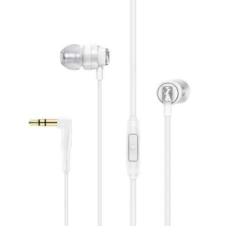 Sennheiser headphones with microphone and remote control - white