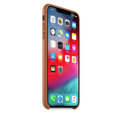 Apple iPhone XS Max etui skórzane Leather Case MRWV2ZM/A - brązowe (Saddle Brown)