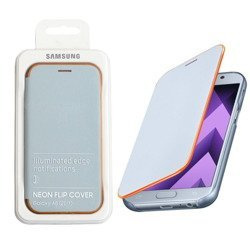 Samsung Galaxy A5 2017 Neon Flip Cover case EF-FA520PLEGWW - blue and orange