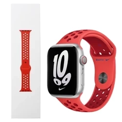 Pasek Apple Watch 42/ 44/ 45/ 49 Ultra/ Ultra 2 Nike Sport Band S/M M/L- czerwony (Bright Crimson/ Gym Red)