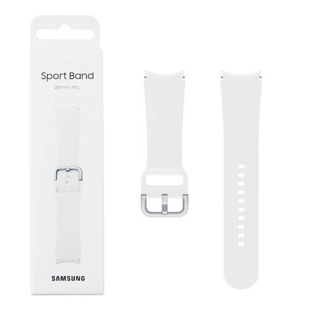 Strap for Samsung Galaxy Watch 4/ Watch 4 Classic 20 mm Sport Band M/L - white