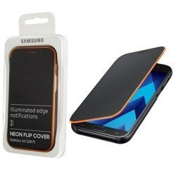 Samsung Galaxy A3 2017 Neon Flip Cover case EF-FA320PBEGWW - black and orange