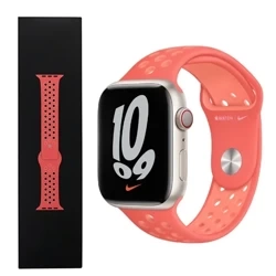 Pasek Apple Watch 38/ 40/ 41 mm Nike Sport Band S/M L/M - różowo-pomarańczowy (Magic Ember/ Crimson Bliss)