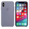 Silikonowe etui Apple Silicone Case do iPhone XS - szare (Lavender Gray) [OUTLET]