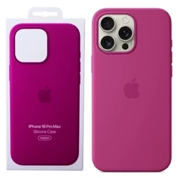 Apple iPhone 16 Pro Max Silicone Case MagSafe - Fuchsia (Fuchsia)