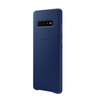 Samsung Galaxy S10 Plus Leather Cover phone case - navy blue (Blue Arctic)