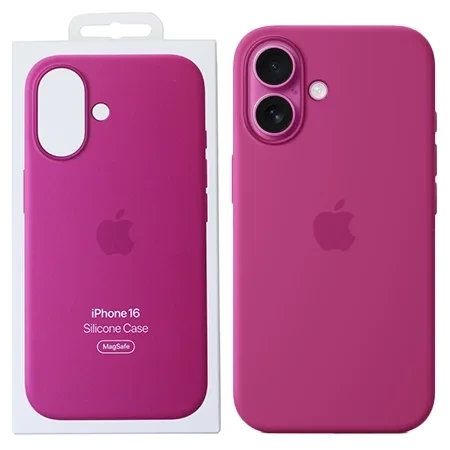 Apple iPhone 16 Silicone Case MagSafe - fuchsia (Fuchsia)