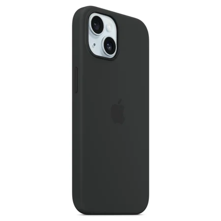 Apple iPhone 15 Plus Silicone Case MagSafe - Black (Black)