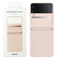 Samsung Galaxy Z Flip4 Flap Leather Cover Phone Case - Peach (Peach)