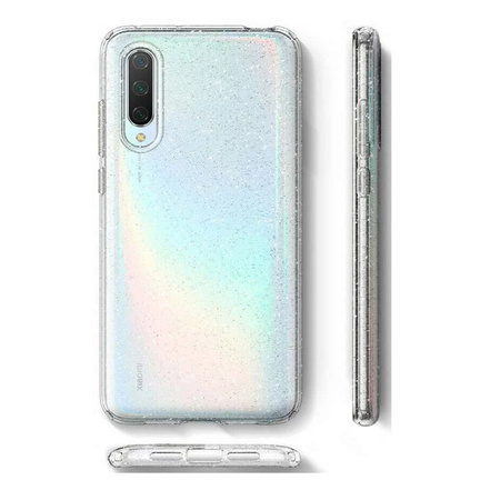 Xiaomi Mi A3 silicone case Spigen Liquid Crystal Glitter S51CS26399 - transparent with glitter