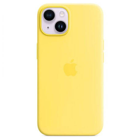 Apple iPhone 14 Silicone Case MagSafe - Yellow (Canary Yellow)