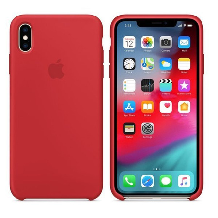 Apple iPhone XS Max silicone case MRWH2ZM/A - Red (Red)