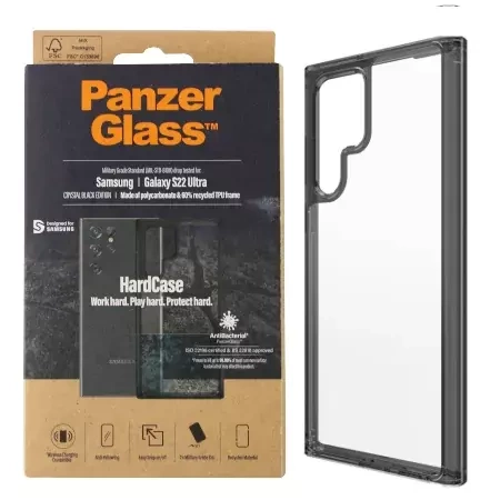 PanzerGlass Hard Case for Samsung Galaxy S22 Ultra - transparent with black frame