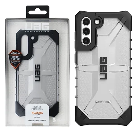 Samsung Galaxy S21 FE 5G UAG Plasma phone case - transparent with black frame