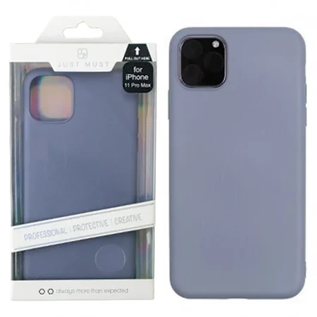 Silicone case for Apple iPhone 11 Pro Max Just Must Candy - gray (Lavender Grey)