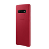 Samsung Galaxy S10 Plus Leather Cover phone case - red