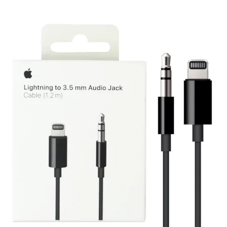 Apple Lightning to audio Jack 3.5 mm cable - 1.2 m black 