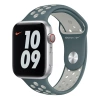 Pasek do Apple Watch 42/ 44/ 45/ 49 Ultra/ Ultra 2 Nike Sport Band - zielony (Hasta/ Light Silver)