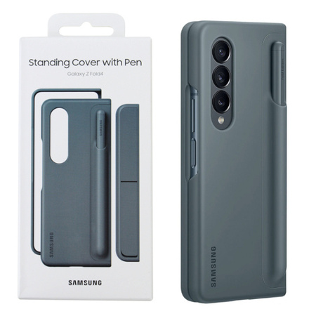 Samsung Galaxy Z Fold4 Standing Phone Case with Pen - Green (Graygreen)