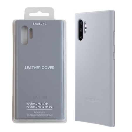 Samsung Galaxy Note 10 Plus Leather Cover phone case - gray