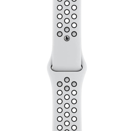 Apple Watch Series 1/ 2/ 3/ 4/ 5/ 6/ 7 Series 42/ 44/ 45mm Nike Sport Band MX8F2AM/A - Grey/Black (Pure Platinum/Black)