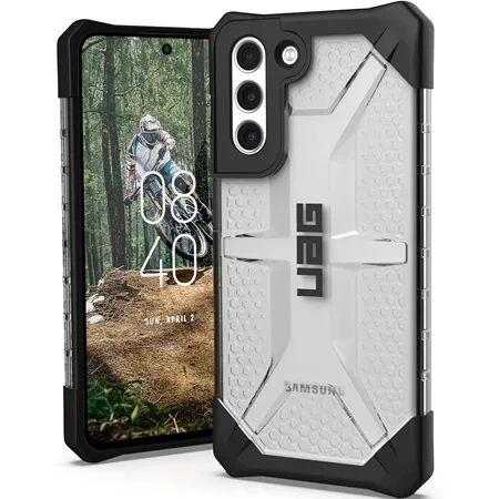 Samsung Galaxy S21 FE 5G UAG Plasma phone case - transparent with black frame