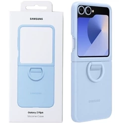 Samsung Galaxy Z Flip6 Silicone Phone Case with Ring - blue