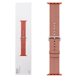 Apple Watch 38/ 40/ 41 mm Strap Woven Nylon- Orange (Orange/ Anthracite)