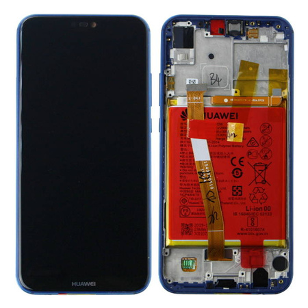 Huawei P20 Lite wyświetlacz LCD z baterią - niebieski