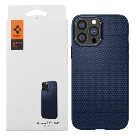 Spigen Liquid Air Silicone Case for Apple iPhone 13 Pro Max - Blue (Navy Blue)