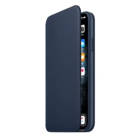 Apple iPhone 11 Pro Max Leather Folio Case - Navy Blue (Deep Sea Blue)