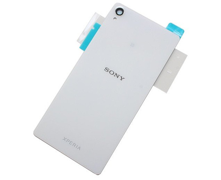 Sony Xperia Z3 battery flap with adhesive and NFC antenna - white