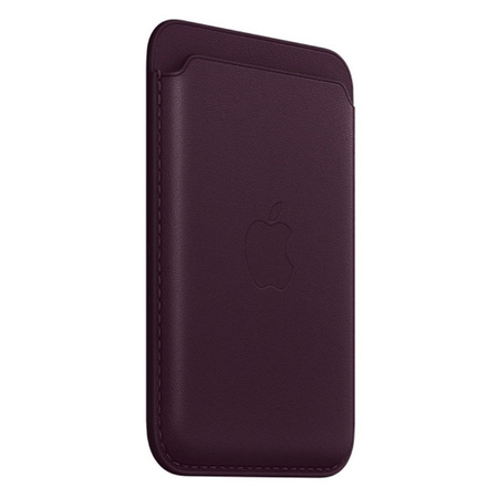 Apple Leather Wallet iPhone MagSafe - purple (Dark Cherry)