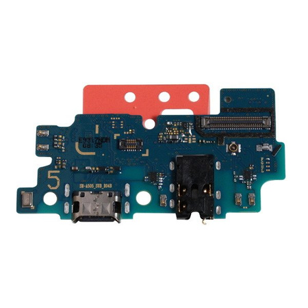 Samsung Galaxy A50 board with USB-C charging connector + headphone connector + microphone