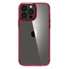 Etui na Apple iPhone 13 Pro Spigen Ultra Hybrid - transparentne z czerwoną ramką (Red Crystal)
