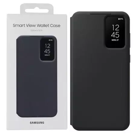 Samsung Smart View Wallet Case for Galaxy S23 Plus - black