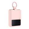 Samsung Galaxy Z Flip4 Silicone Phone Case with Ring - pink