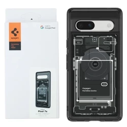 Etui do Google Pixel 7a Spigen Ultra Hybrid - szare z motywem (Zero One)