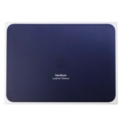 Apple Macbook 12" Leather Sleeve - Navy Blue (Midnight Blue)