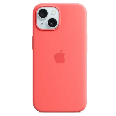 Apple iPhone 15 Silicone Case MagSafe - Pink (Guava)