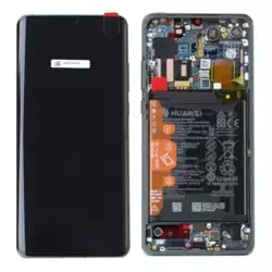 Wyświetlacz LCD z ramką i baterią do Huawei P30 Pro - niebieski (Mystic Blue)