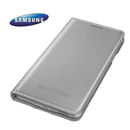 Samsung Galaxy Alpha Flip Cover phone case - silver